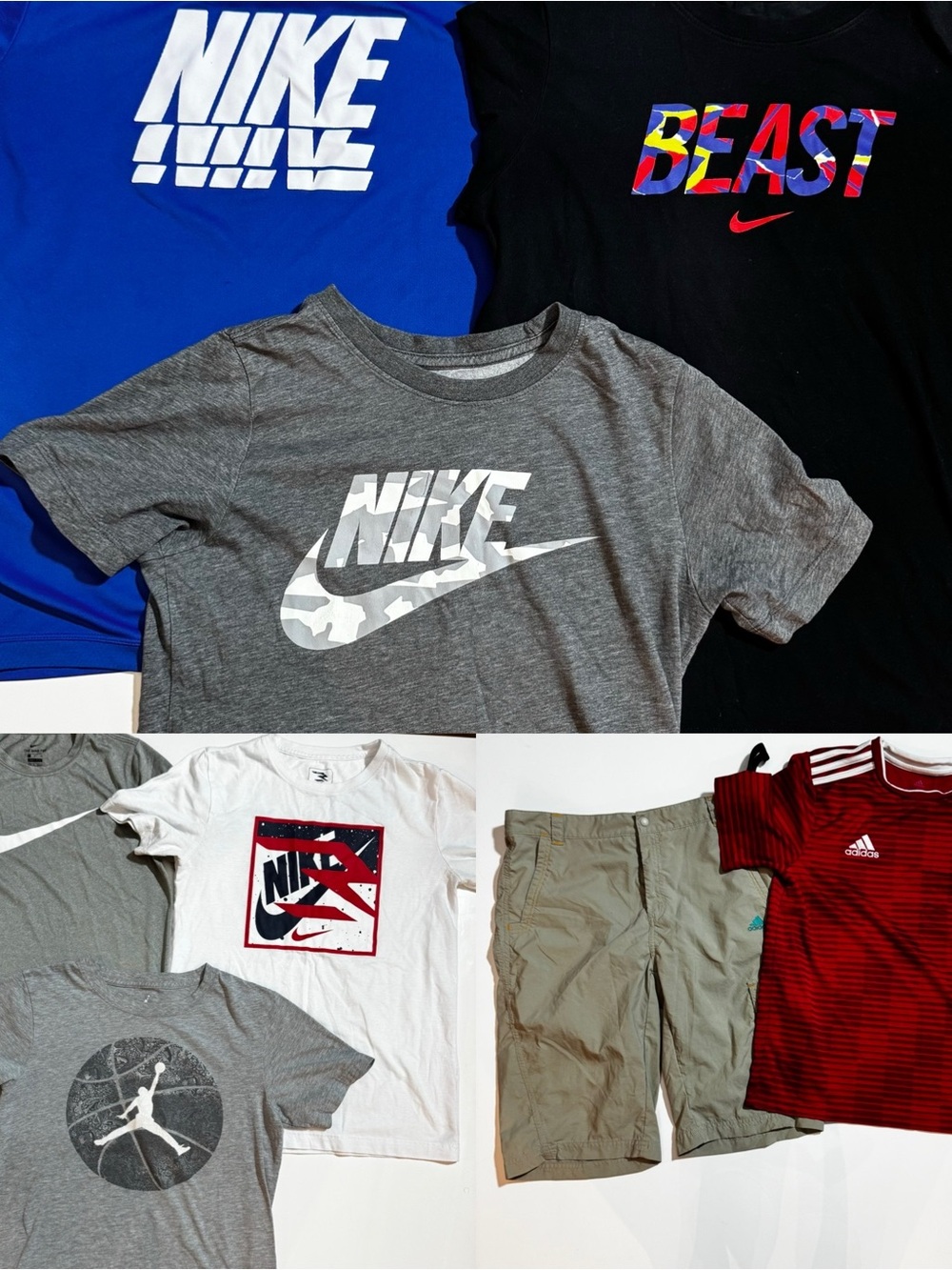 Nike Boys Multi-Color & Gray Graphic Short Sleeve Tees Pack